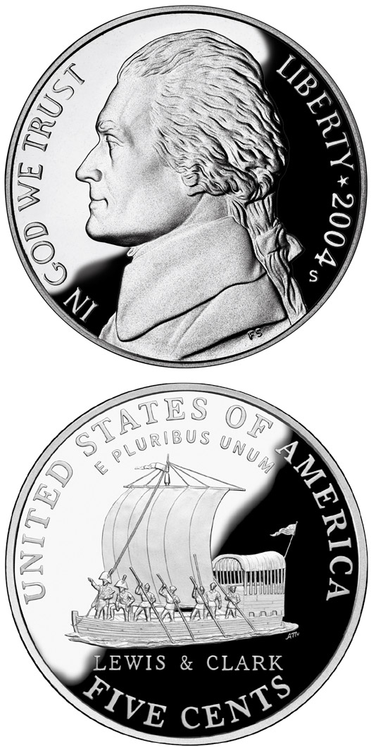 Image of 5 cent coin - Keelboat  | USA 2004