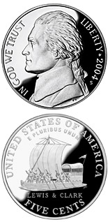 5 cent coin Keelboat  | USA 2004