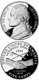 5 cent coin Louisiana Purchase/Peace Medal  | USA 2004