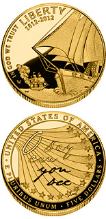 5 dollar coin The Star-Spangled Banner  | USA 2012