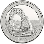 25 cents coin Arches National Park  | USA 2014