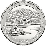 25 cents coin Great Sand Dunes National Park  | USA 2014