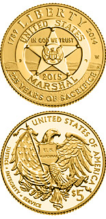 5 dollar coin 2015 U.S. Marshals Service 225th Anniversary | USA 2015