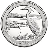 25 cents coin Bombay Hook National Wildlife Refuge | USA 2015