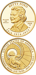 10 dollar coin Betty Ford | USA 2016