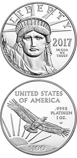 100 dollar coin American Eagle Platinum One Ounce Proof Coin | USA 2017