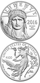 100 dollar coin American Eagle Platinum One Ounce Proof Coin | USA 2016