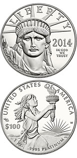 100 dollar coin American Eagle Platinum One Ounce Proof Coin | USA 2014