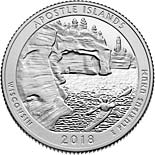 25 cents coin Apostle Islands National Lakeshore | USA 2018