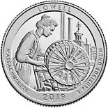 25 cents coin Lowell National Historical Park | USA 2019