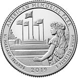25 cents coin American Memorial Park | USA 2019