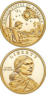 1 dollar coin American Indians in the Space Program | USA 2019