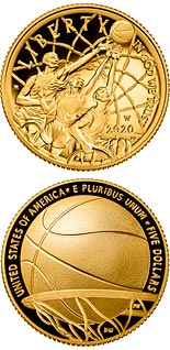 5 dollar coin Basketball Hall of Fame | USA 2020
