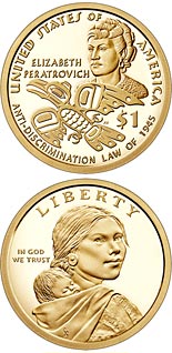 1 dollar coin Elizabeth Peratrovich and Alaska’s Anti-Discrimination Law | USA 2020