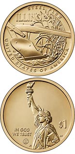 1 dollar coin Illinois | USA 2024