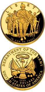 5 dollar coin United States Army  | USA 2011