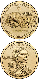 1 dollar coin Great Tree of Peace  | USA 2010