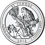 25 cents coin El Yunque National Forest  – Puerto Rico | USA 2012