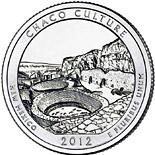 25 cents coin Chaco Culture National Historical Park – New Mexico | USA 2012