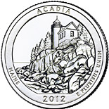 25 cents coin Acadia National Park – Maine | USA 2012
