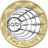 2 pound coin Transatlantic radio centenary | United Kingdom 2001