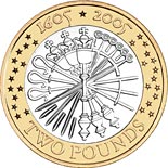 2 pound coin 400th anniversary of the Gunpowder Plot | United Kingdom 2005