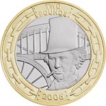 2 pound coin Bicentenary of the birth of Isambard Kingdom Brunel | United Kingdom 2006