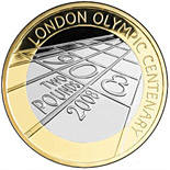 2 pound coin 100th anniversary of the 1908 London Summer Olympics | United Kingdom 2008