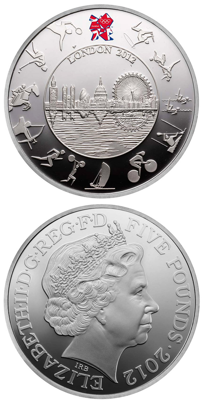 Image of 5 pounds coin - London 2012 Olympic Games  | United Kingdom 2012