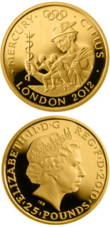 25 pound coin Faster - Mercury  | United Kingdom 2010