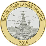 2 pound coin The Royal Navy | United Kingdom 2015