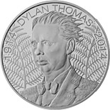 5 pound coin 100th Anniversaryof the Birth of Dylan Thomas | United Kingdom 2014