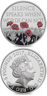 5 pound coin The Remembrance Day 2017  | United Kingdom 2017