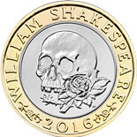 2 pound coin William Shakespeare  - Tragedy  | United Kingdom 2016