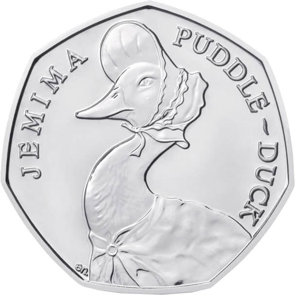 Image of 50 pence coin - Jemima Puddle-Duck | United Kingdom 2016