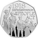 50 pence coin 100th Anniversary of the Representation of the People Act | United Kingdom 2018