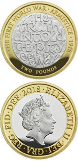 2 pound coin 100th Anniversary of the First World War Armistice | United Kingdom 2018