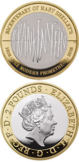 2 pound coin The 200th Anniversary of the publication of Frankenstein | United Kingdom 2018