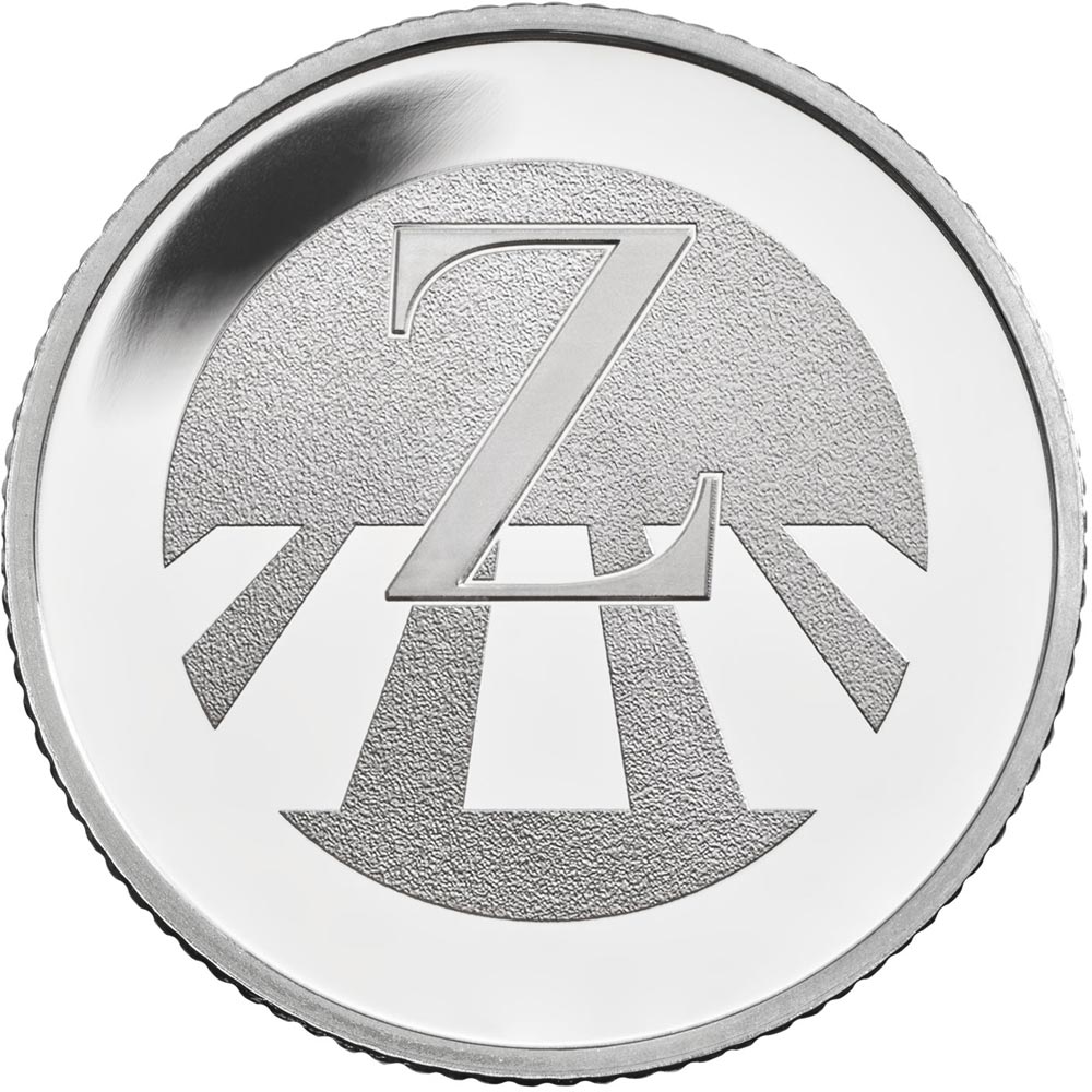 Image of 10 pences coin - Z - Zebra Crossing | United Kingdom 2018.  The Silver coin is of Proof, UNC quality.