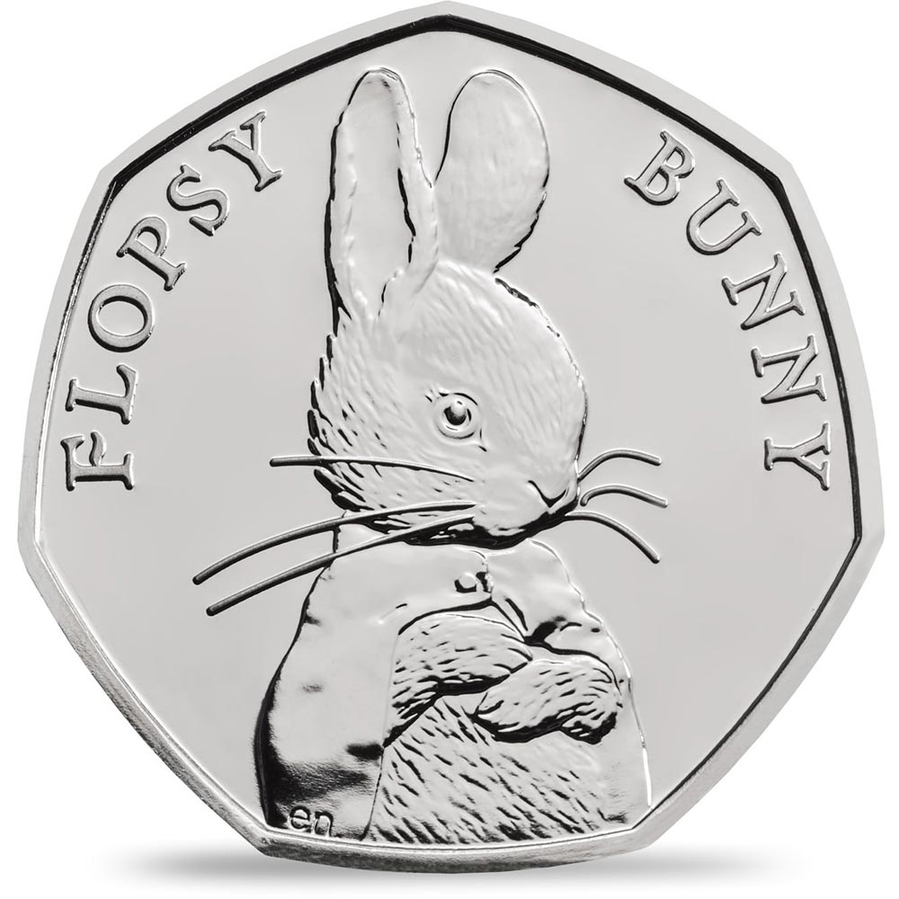 Image of 50 pence coin - Flopsy Bunny | United Kingdom 2018