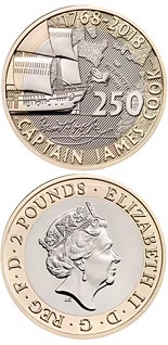 2 pound coin 250th Anniversary of Captain Cook’s Voyage | United Kingdom 2018