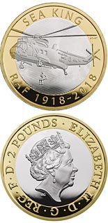 2 pound coin RAF Centenary Sea King | United Kingdom 2018