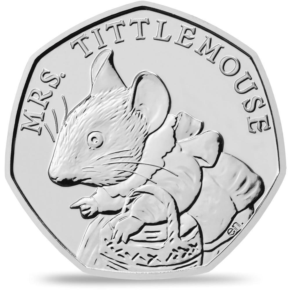 Image of 50 pence coin - Mrs. Tittlemouse™ | United Kingdom 2018