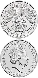 5 pound coin The Falcon of the Plantagenets | United Kingdom 2019