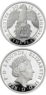 2 pound coin The Falcon of the Plantagenets | United Kingdom 2019