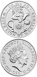 5 pound coin The White Lion of Mortimer | United Kingdom 2020