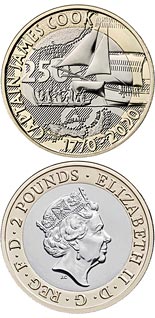 2 pound coin 250th Anniversary of Captain Cook’s Voyage | United Kingdom 2020