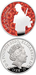 5 pound coin The Remembrance Day - 100 years since the burial of the Unknown Warrior | United Kingdom 2020