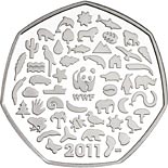 50 pence coin 50th anniversary of the foundation of the WWF | United Kingdom 2011