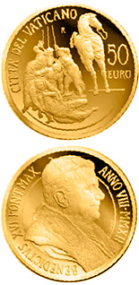 50 euro Decennial of the Vatican Euro  - 2012 - Series: Gold 50 euro coins - Vatican City